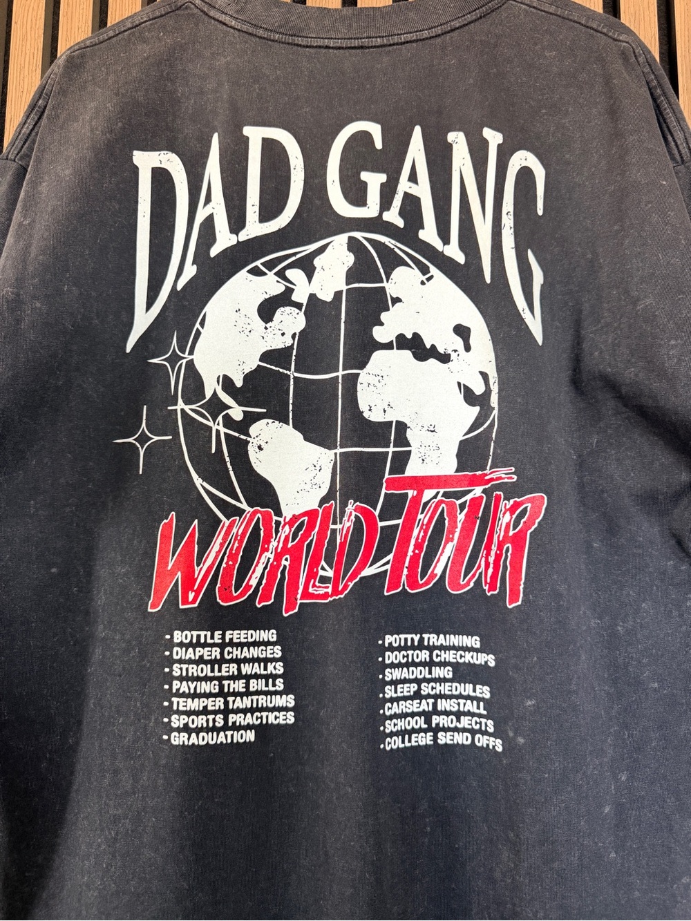 Dad Gang World Tour Graphic Men’s Tee - Black